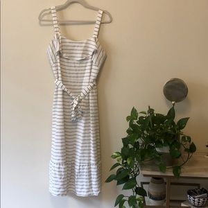 White summer dress, Stripped